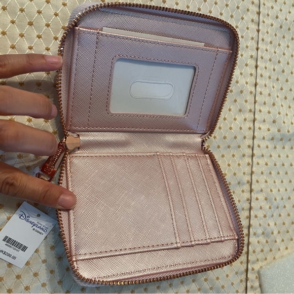 Disney LOUNGEFLY Minnie Mouse Pink Floral Saddle Bag Crossbody Purse Wallet Set - Picture 9 of 10